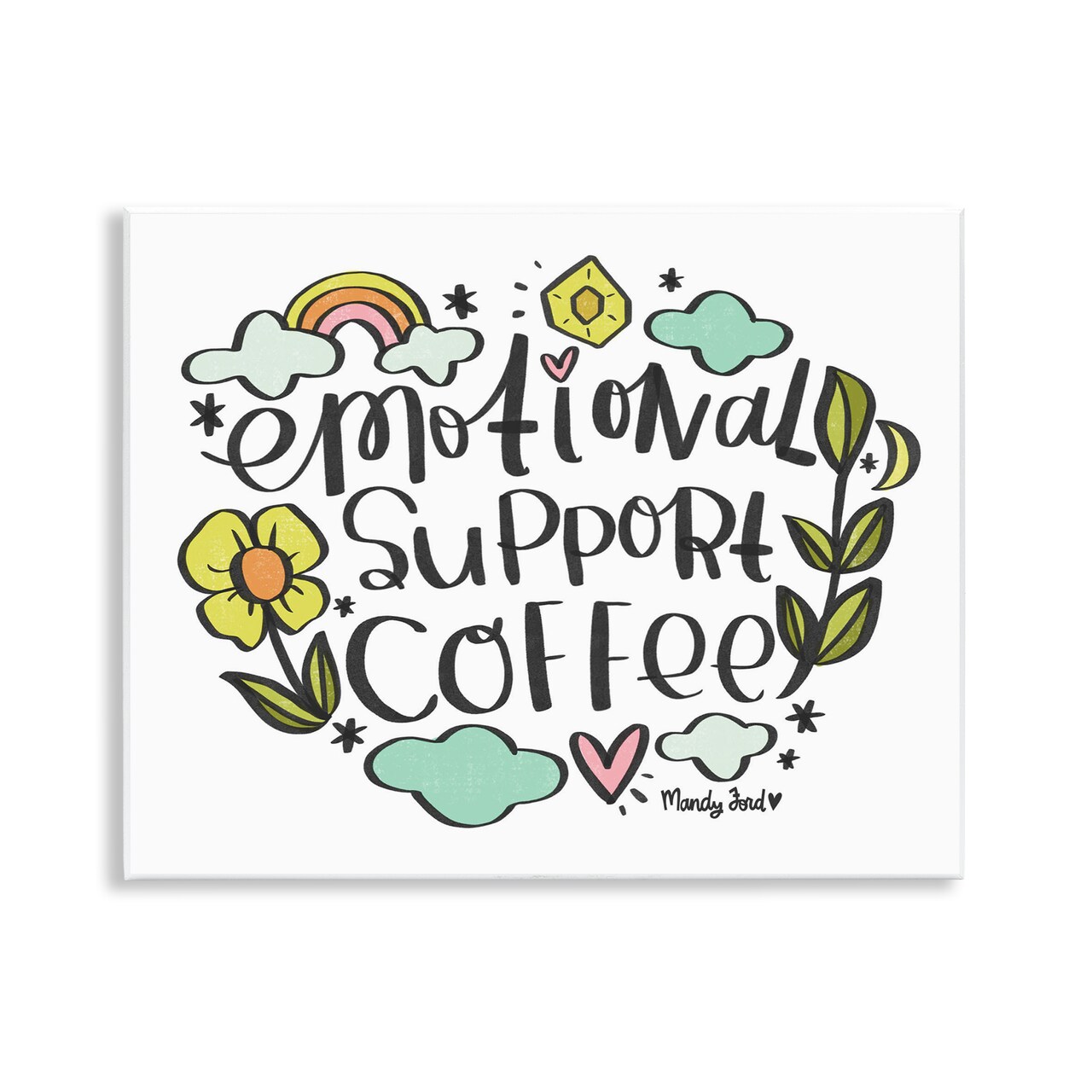 Stupell Industries Motivational Support Coffee Wall Plaque Design by Mandy Ford Art + Illustration